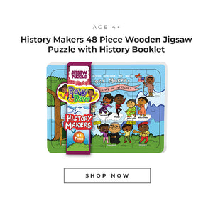 48 Piece wooden jigsaw puzzle with history booklet for ages 4 plus.