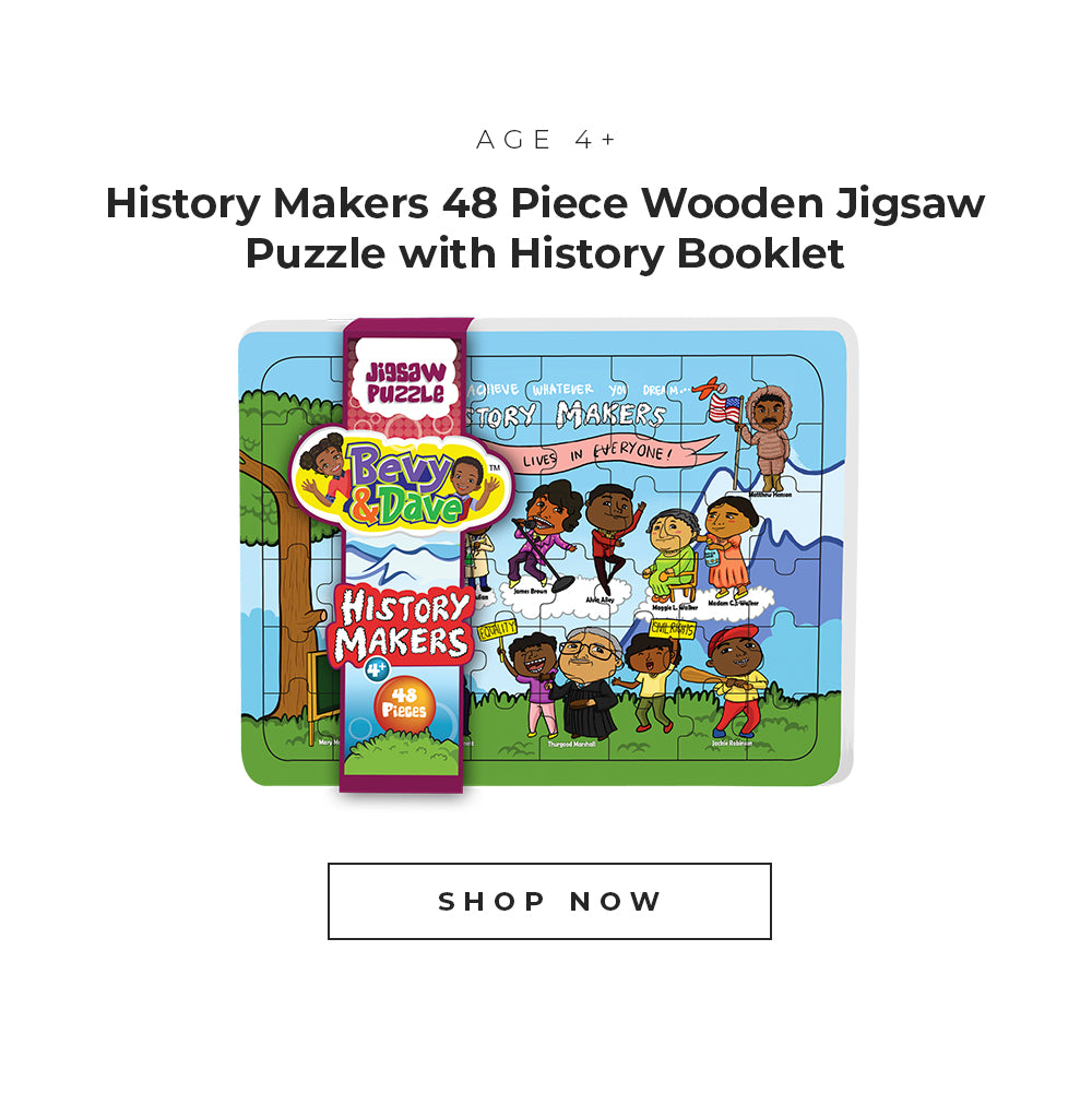 48 Piece wooden jigsaw puzzle with history booklet for ages 4 plus.