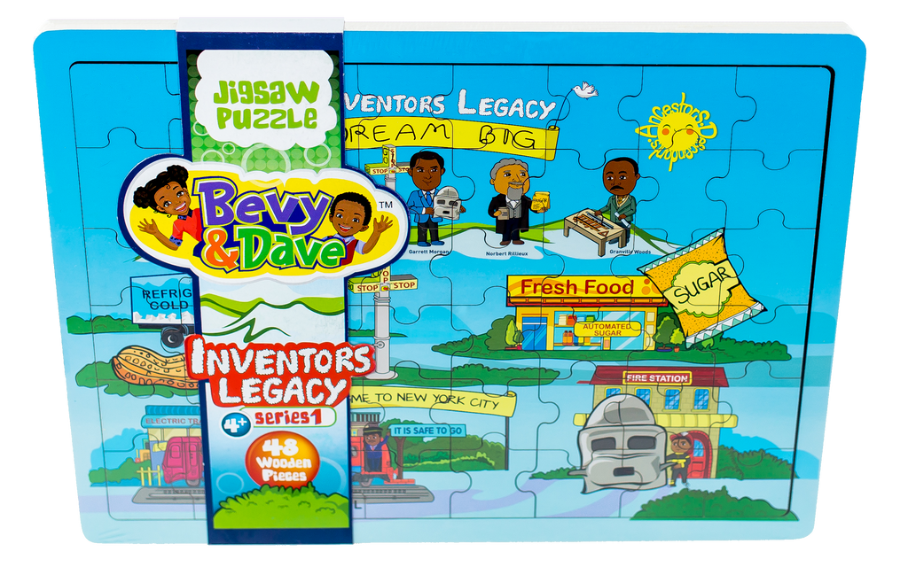 Inventors Legacy Series I. 48 Piece Wooden Jigsaw Puzzle Bevy & Dave