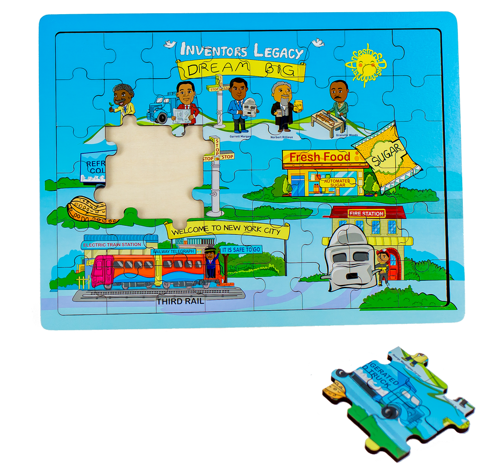 Inventors Legacy Series I. 48 Piece Wooden Jigsaw Puzzle Bevy & Dave